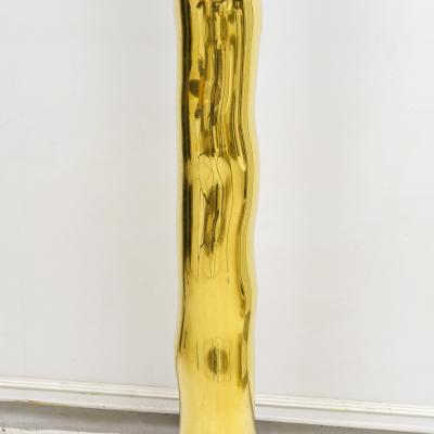 French Bespoke Sculptural Brass Totem Floor Lamp