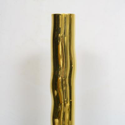 French Bespoke Sculptural Brass Totem Floor Lamp