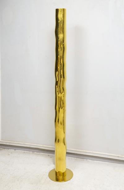 French Bespoke Sculptural Brass Totem Floor Lamp