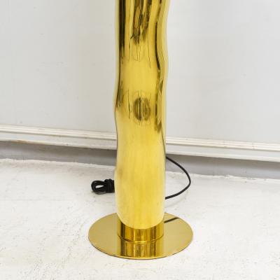 French Bespoke Sculptural Brass Totem Floor Lamp