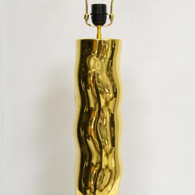 French Bespoke Sculptural Brass Totem Table Lamp