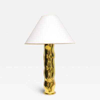 French Bespoke Sculptural Brass Totem Table Lamp