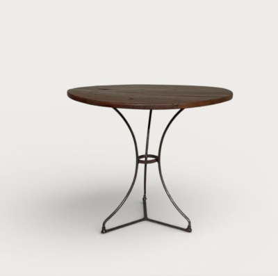 French Bistro Table with Original Wood Top 19th Century