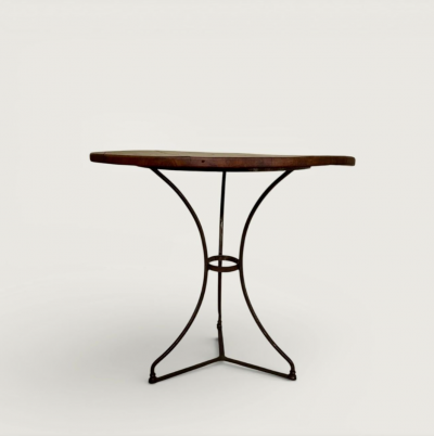 French Bistro Table with Original Wood Top 19th Century