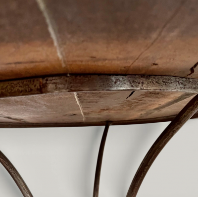 French Bistro Table with Original Wood Top 19th Century