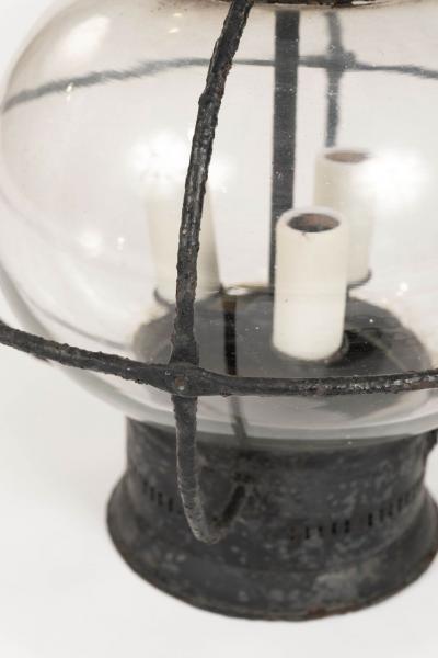 French Black Painted Iron Lantern