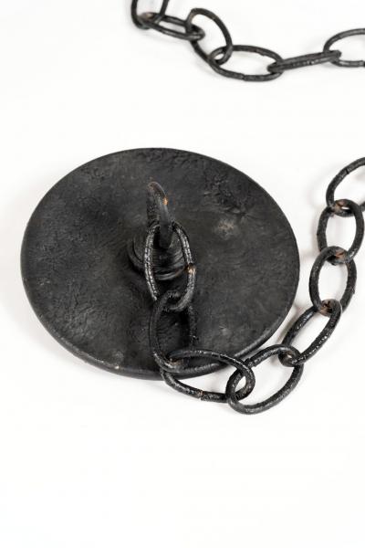 French Black Painted Iron Lantern