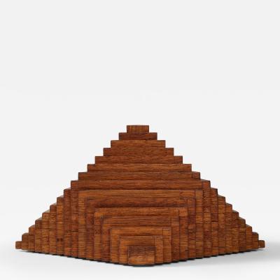 French Block Carved Pyramid Circa 1960s