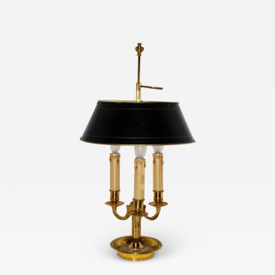 French Bouillotte Lamp with Black Shade