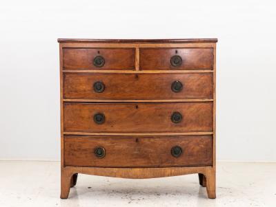 French Bowfront Chest of Drawers Late 19th Century