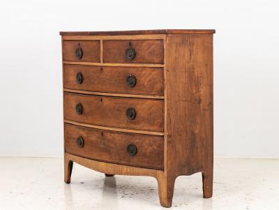 French Bowfront Chest of Drawers Late 19th Century