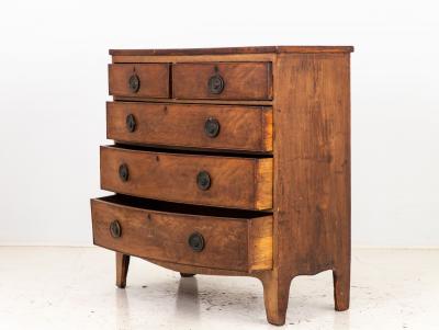 French Bowfront Chest of Drawers Late 19th Century