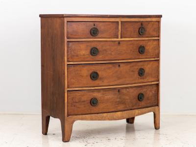 French Bowfront Chest of Drawers Late 19th Century