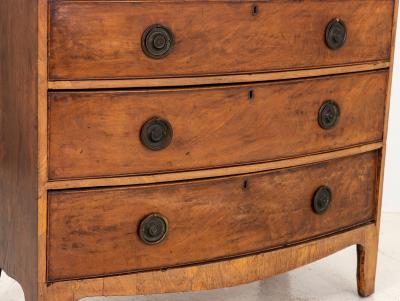 French Bowfront Chest of Drawers Late 19th Century