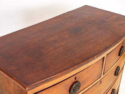 French Bowfront Chest of Drawers Late 19th Century