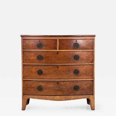 French Bowfront Chest of Drawers Late 19th Century