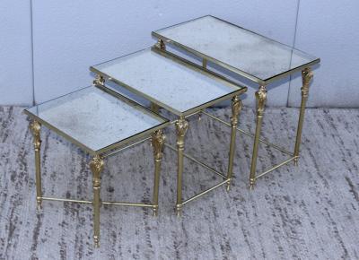 French Bronze And Brass Nesting Tables
