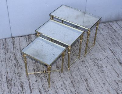 French Bronze And Brass Nesting Tables