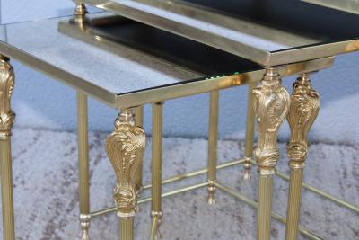 French Bronze And Brass Nesting Tables