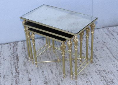 French Bronze And Brass Nesting Tables