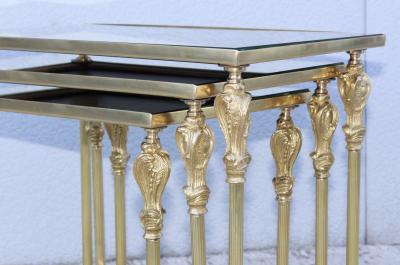 French Bronze And Brass Nesting Tables