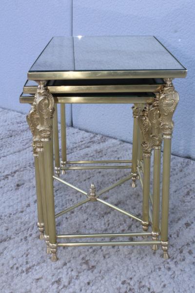 French Bronze And Brass Nesting Tables