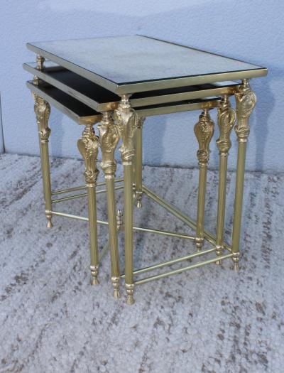 French Bronze And Brass Nesting Tables