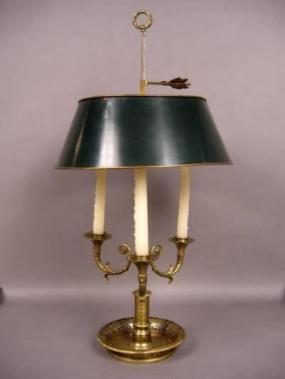 French Bronze Bouillotte Lamp