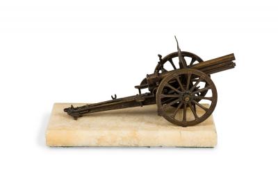 French Bronze Cannon Model