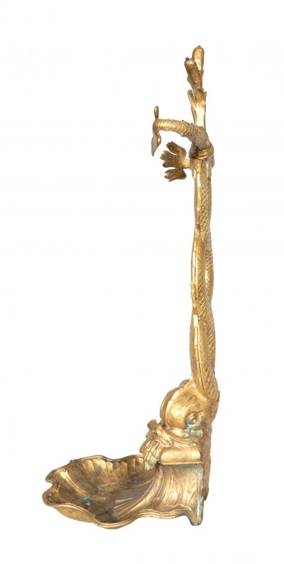 French Bronze Dolphin Form Umbrella Stand