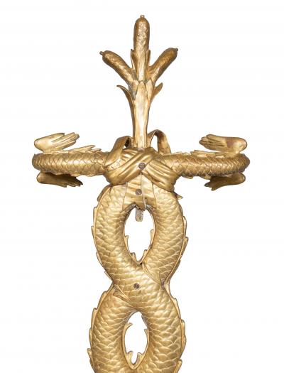 French Bronze Dolphin Form Umbrella Stand