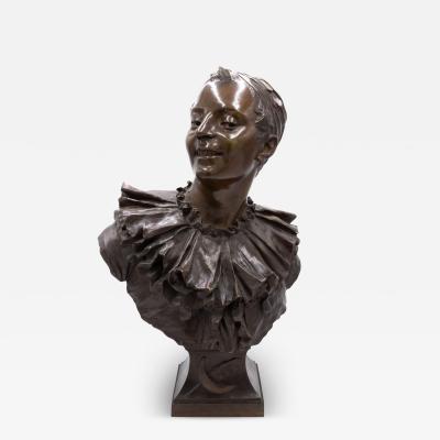 French Bronze Harlequin Bust