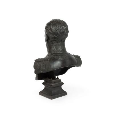 French Bronze Military Officer Bust