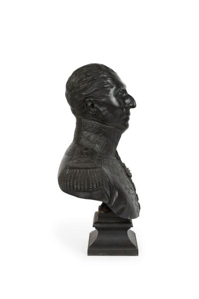 French Bronze Military Officer Bust