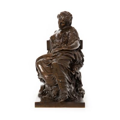 French Bronze Sculpture Dying Lucretia 1868 by Jean Baptiste Clesinger