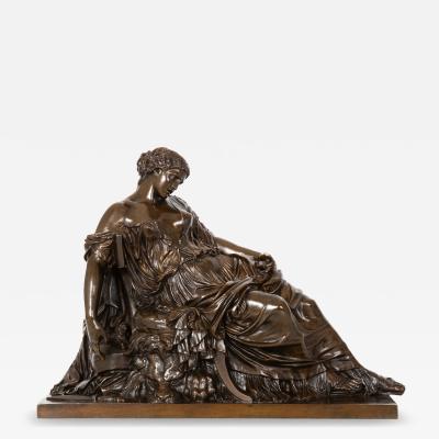 French Bronze Sculpture Dying Lucretia 1868 by Jean Baptiste Clesinger
