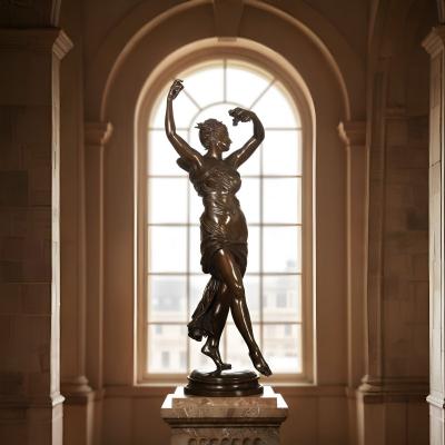 French Bronze Sculpture La Danse by Eugene Delaplanche