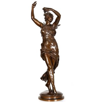 French Bronze Sculpture La Danse by Eugene Delaplanche