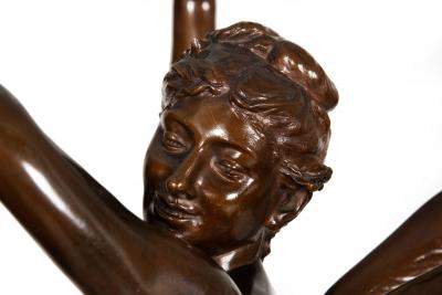French Bronze Sculpture La Danse by Eugene Delaplanche