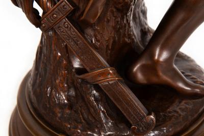 French Bronze Sculpture Mercury Seated after Pierre Marius Montagne