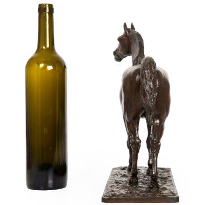 French Bronze Sculpture of Arabian Stallion Rainbow by Christophe Fratin