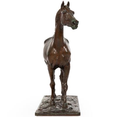 French Bronze Sculpture of Arabian Stallion Rainbow by Christophe Fratin