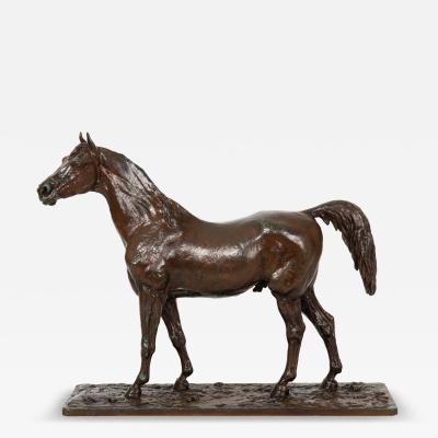 French Bronze Sculpture of Arabian Stallion Rainbow by Christophe Fratin