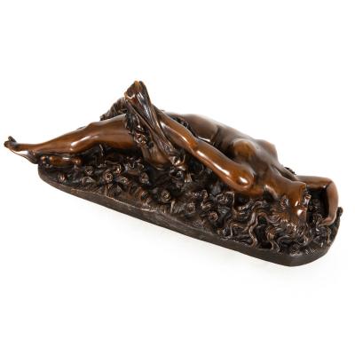 French Bronze Sculpture of Woman Bitten by Snake by Clesinger