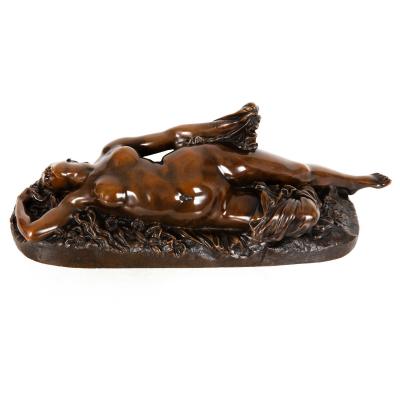 French Bronze Sculpture of Woman Bitten by Snake by Clesinger