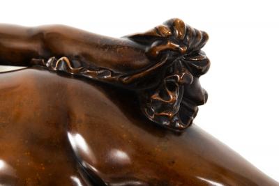 French Bronze Sculpture of Woman Bitten by Snake by Clesinger