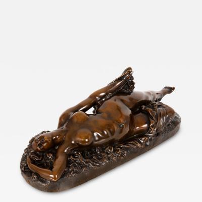 French Bronze Sculpture of Woman Bitten by Snake by Clesinger