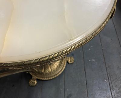 French Bronze and Onyx Side Table