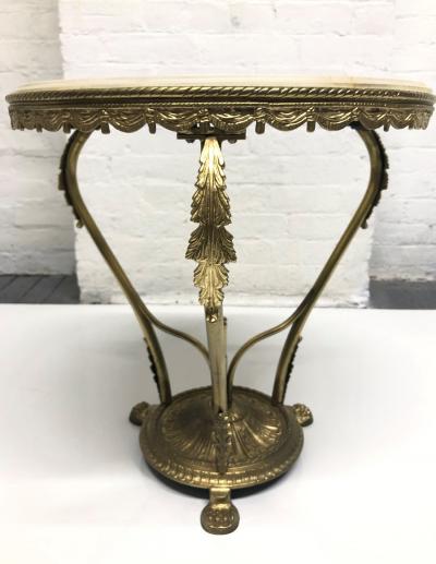 French Bronze and Onyx Side Table