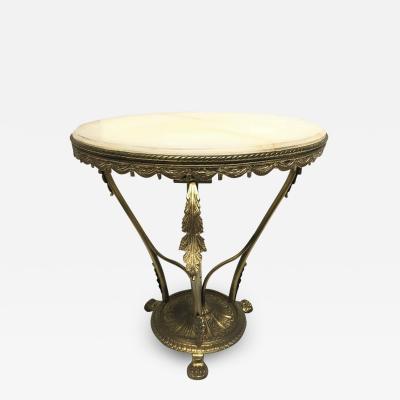 French Bronze and Onyx Side Table